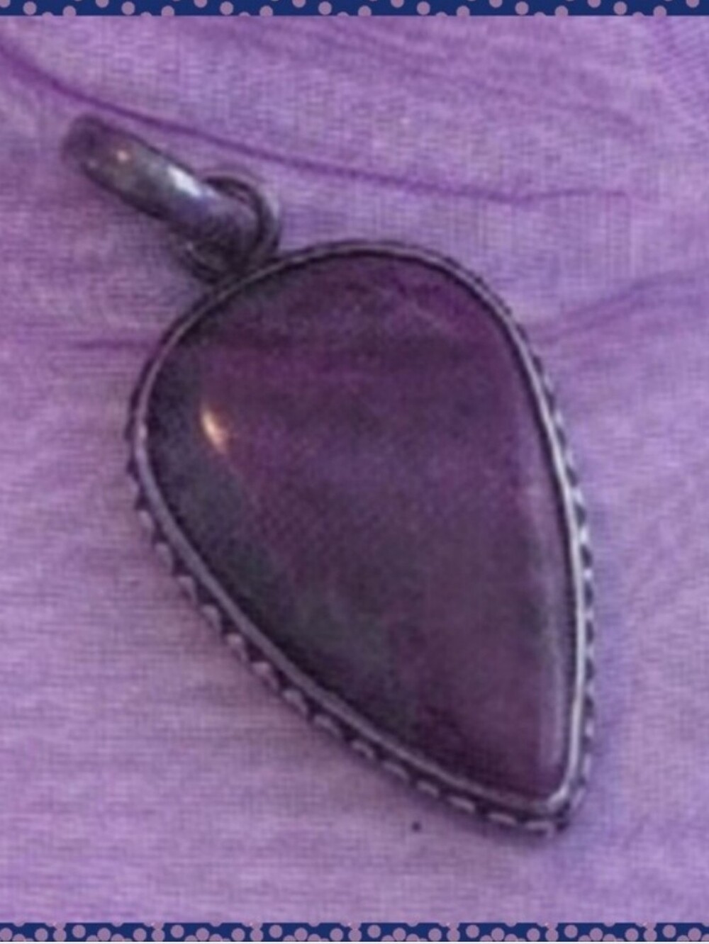 Ruby Zoisite Purple Teardrop Stone Pendant Necklace - Women's Jewelry
